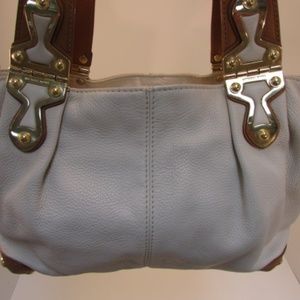 Michael Kors Cream Pebble Leather Shoulder Bag